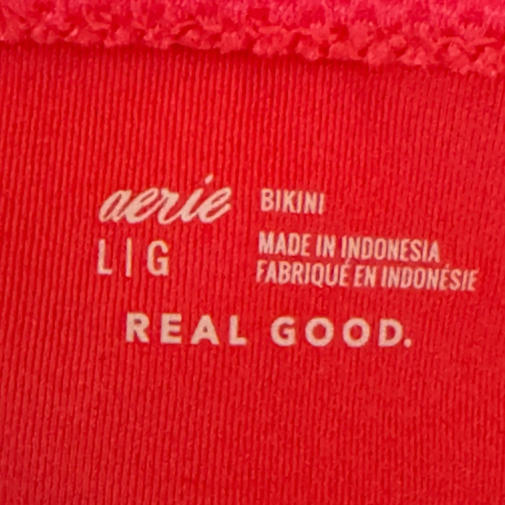 AA-468‎ Aerie NWT Pink Lined Summer Swim Bikini Bottoms Size L - Picture 9 of 12